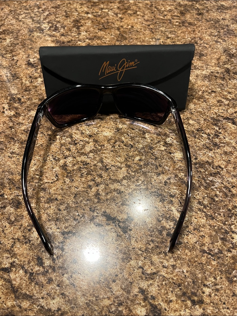 Maui Jim Sunglasses with Purple-Blue Mirrored Lenses - Picture 3 of 5